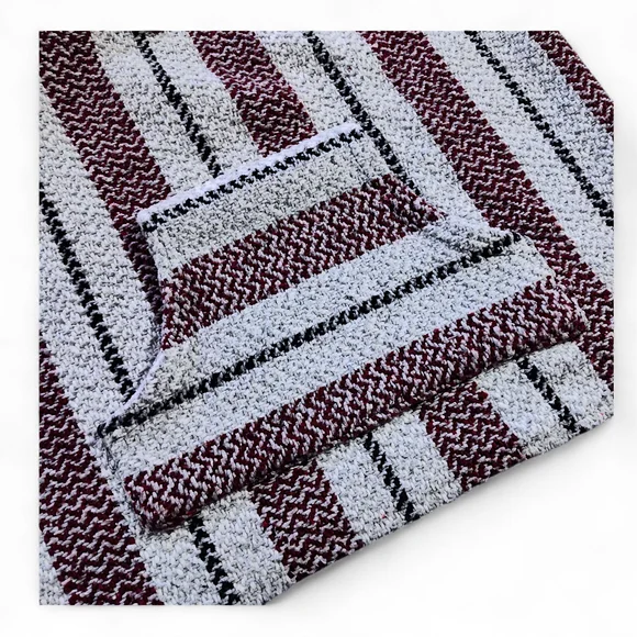 Baja Joe Mexican Baja Hoodie Unisex Size Small - Burgundy and Grey - Picture 5 of 9